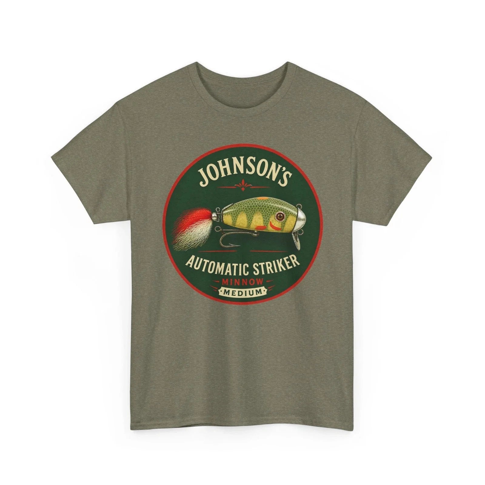 Johnson's Automatic Striker Minnow Vintage Fishing Lure Retro Fisherman T-Shirt Unisex T-shirt, Sweatshirt, Hoodie, Long Sleeve Tee - T-Shirt, Sweatshirt, Hoodie