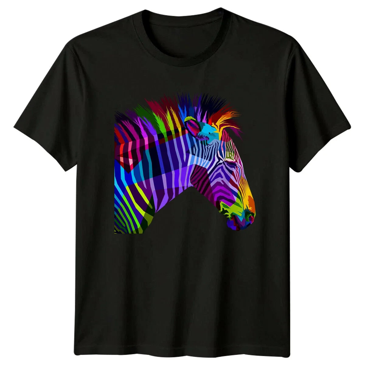 Colorful Zebra Graphic Animals Mens T-Shirt Womens Tee Unisex Top Unisex T-shirt, Sweatshirt, Hoodie, Long Sleeve Tee - T-Shirt, Sweatshirt, Hoodie
