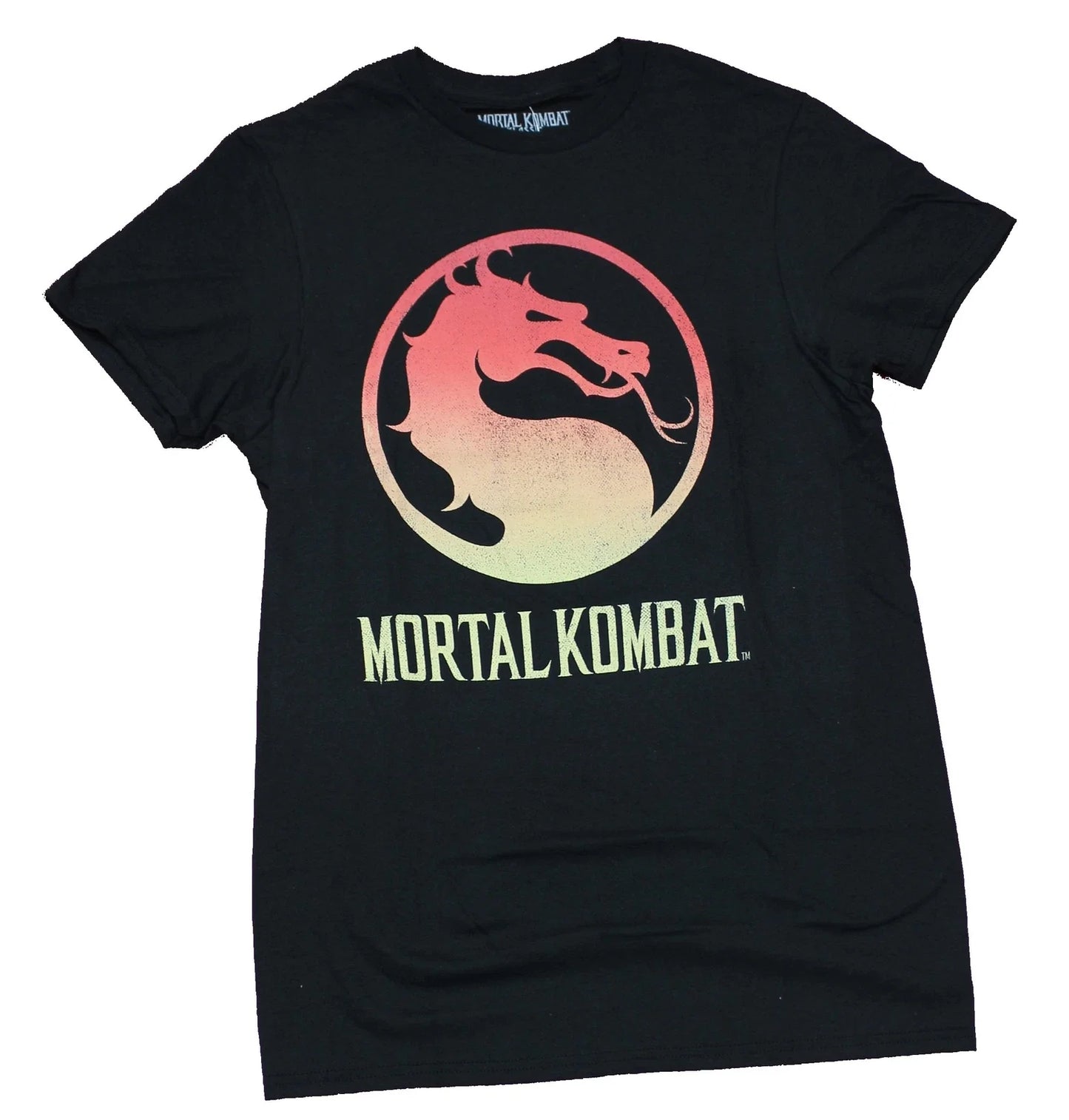 Mortal Kombat Adult New T-Shirt - Red To Yellow Simple Fade Logo Unisex T-shirt, Sweatshirt, Hoodie, Long Sleeve Tee - T-Shirt, Sweatshirt, Hoodie