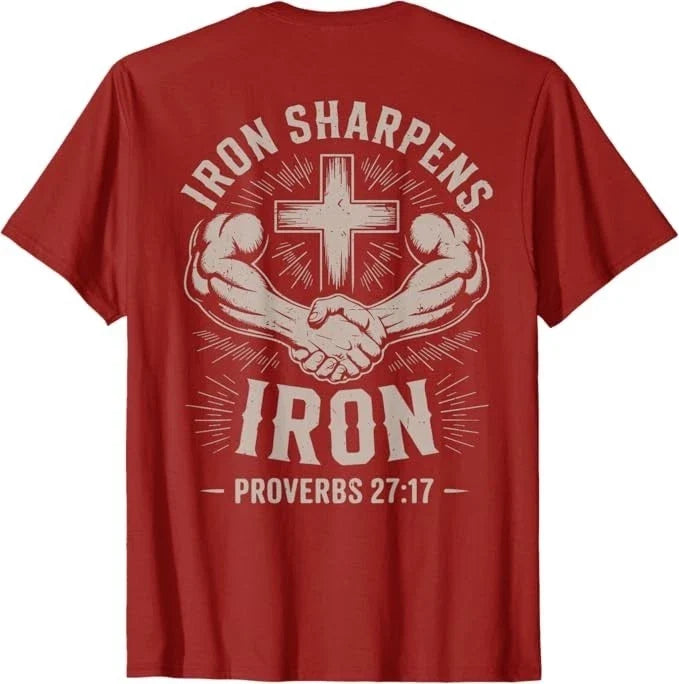 Iron Sharpens Iron Christian Workout Bible Verse Gym Jesus T-Shirt Unisex T-shirt, Sweatshirt, Hoodie, Long Sleeve Tee - T-Shirt, Sweatshirt, Hoodie