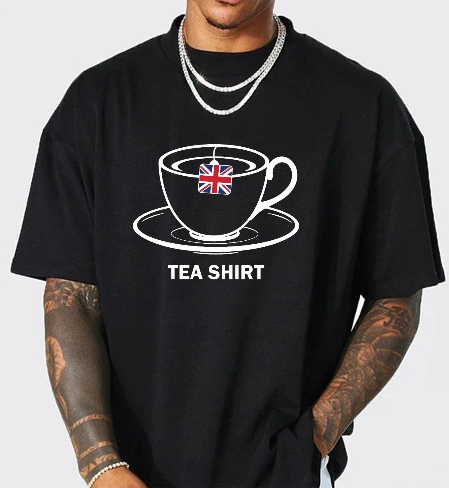 Funny Tea Shirt British Tea Lover T-Shirt UK Tea Cup Tee - Birthday Gift Tee Top Unisex T-shirt, Sweatshirt, Hoodie, Long Sleeve Tee - T-Shirt, Sweatshirt, Hoodie