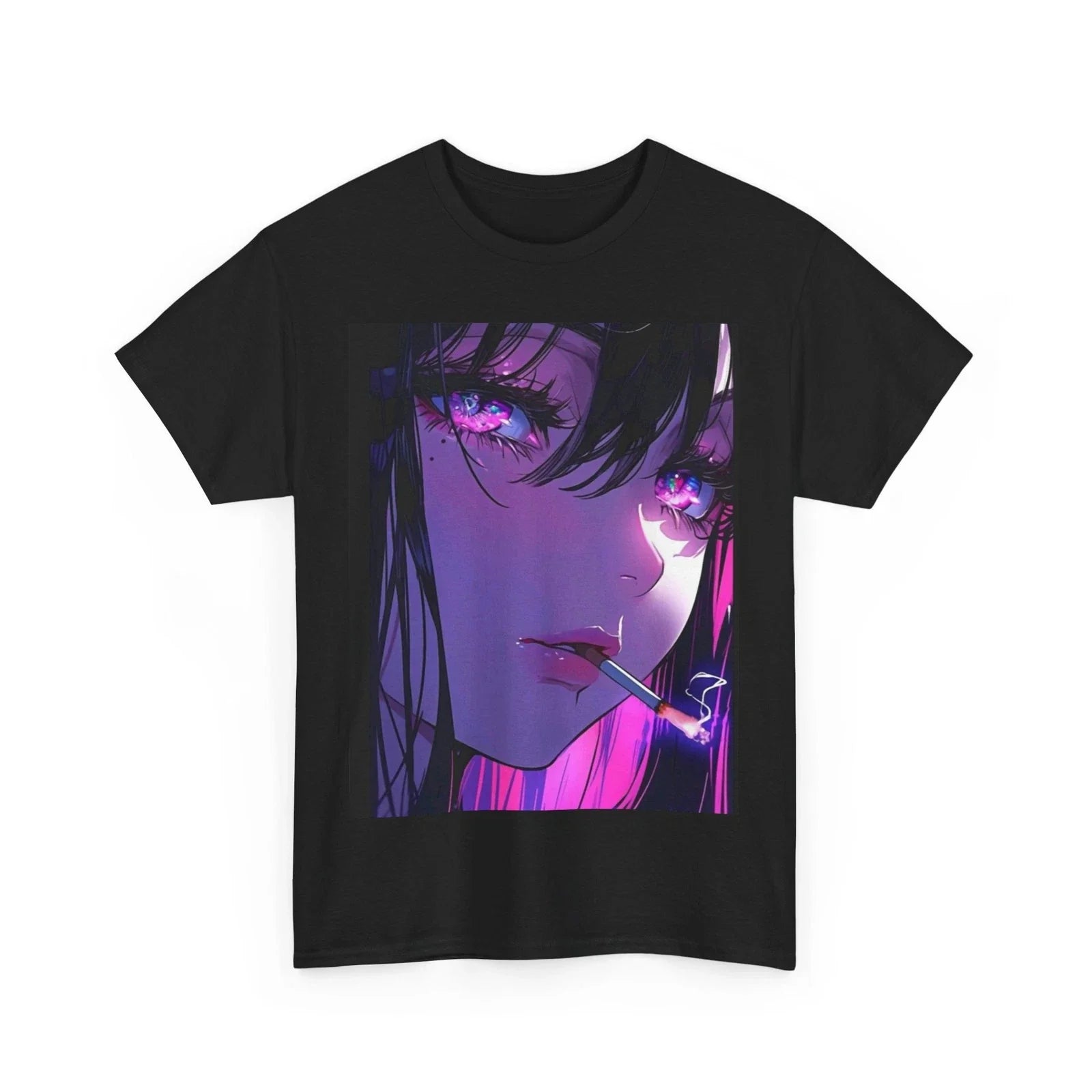 Anime Fantasy Eyes Graphic Tee Purple Kawaii EDM Festival Rave Streetwear Shirt Unisex T-shirt, Sweatshirt, Hoodie, Long Sleeve Tee - T-Shirt, Sweatshirt, Hoodie