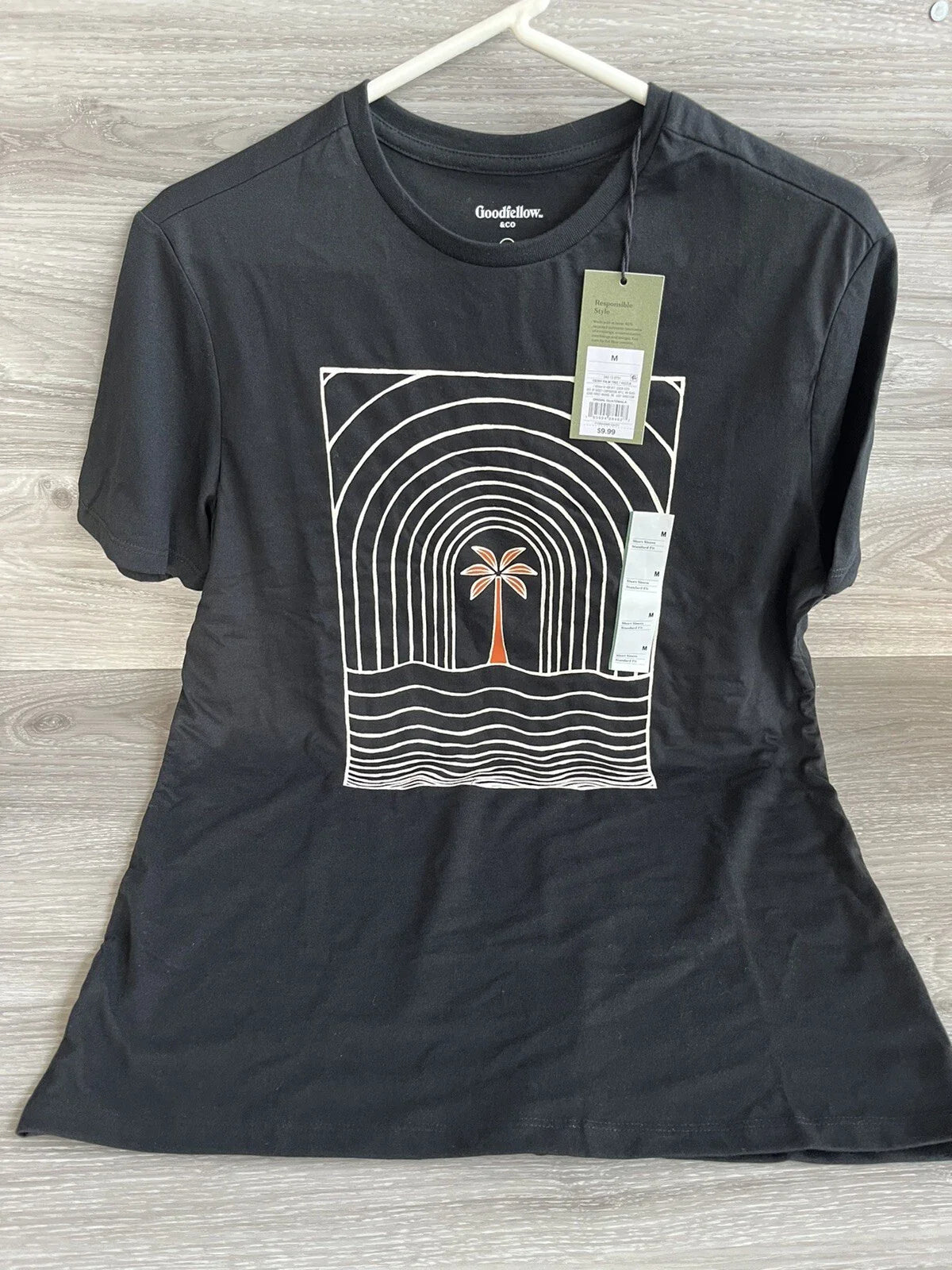 Goodfellow T-shirt Black - M  Palm Tree Design New Unisex T-shirt, Sweatshirt, Hoodie, Long Sleeve Tee - T-Shirt, Sweatshirt, Hoodie
