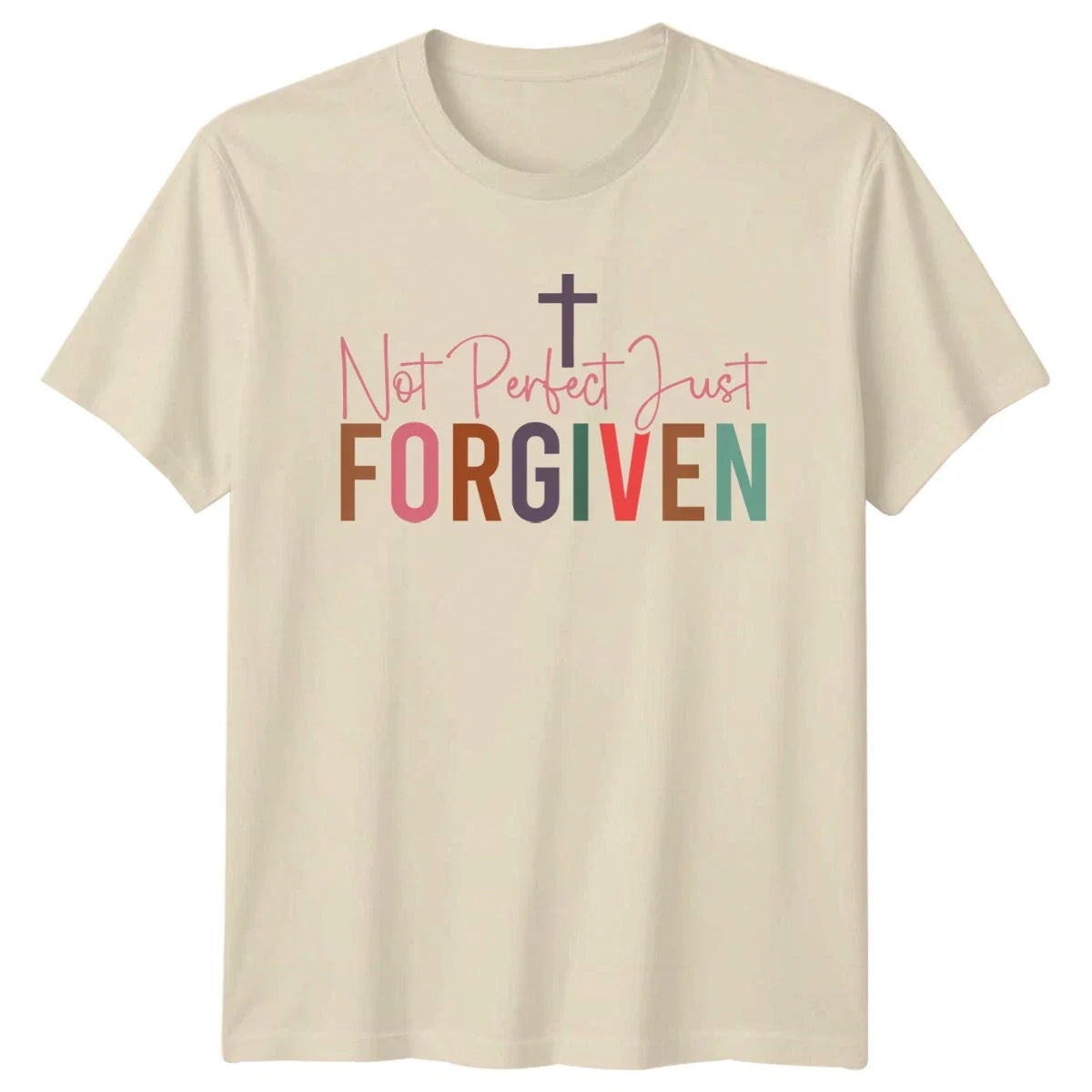 Not Perfect Just Forgiven T-Shirt Christian Easter Gift For Him And Her Unisex T-shirt, Sweatshirt, Hoodie, Long Sleeve Tee - T-Shirt, Sweatshirt, Hoodie
