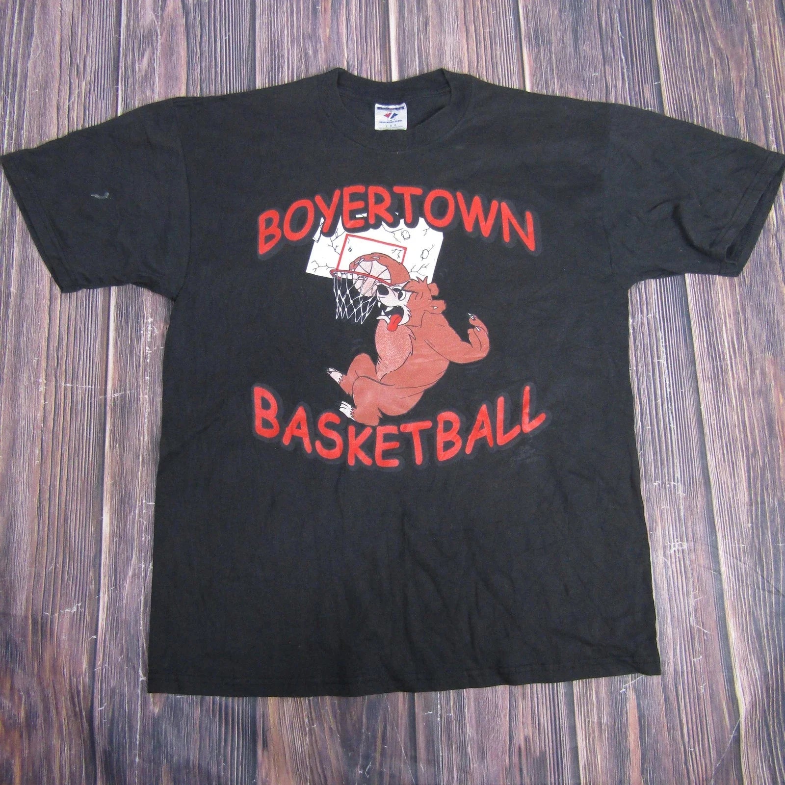 Boyertown Basketball Shirt Mens Large Black Jerzees Bear Mascot Dunk Tee Y2K Unisex T-shirt, Sweatshirt, Hoodie, Long Sleeve Tee - T-Shirt, Sweatshirt, Hoodie