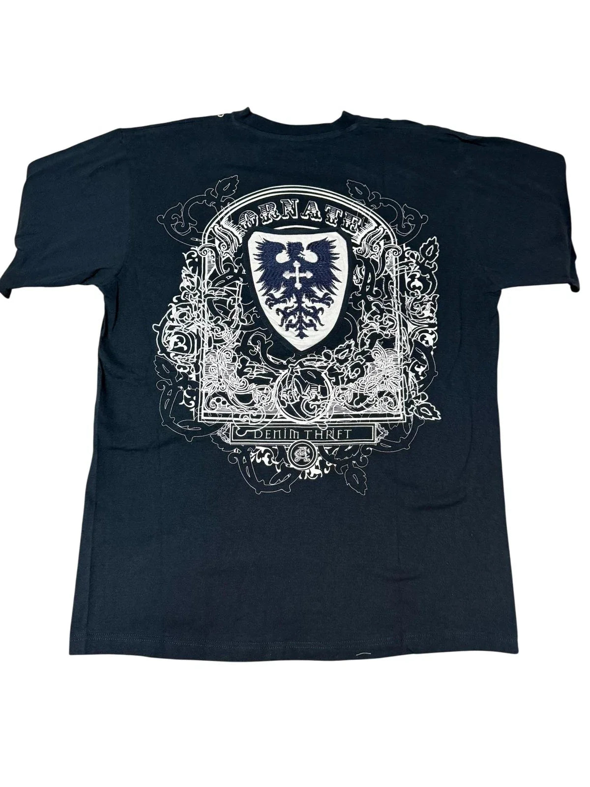 Y2k Russo Shirt Mens XL Navy Graphic Crest Embroidered Tee grunge jessie pinkman Unisex T-shirt, Sweatshirt, Hoodie, Long Sleeve Tee - T-Shirt, Sweatshirt, Hoodie
