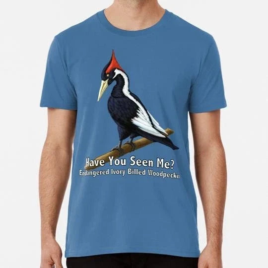 The Rarest Woodpecker Ivory Billed Size S to 5XL Made in the USA T-Shirt Unisex T-shirt, Sweatshirt, Hoodie, Long Sleeve Tee - T-Shirt, Sweatshirt, Hoodie