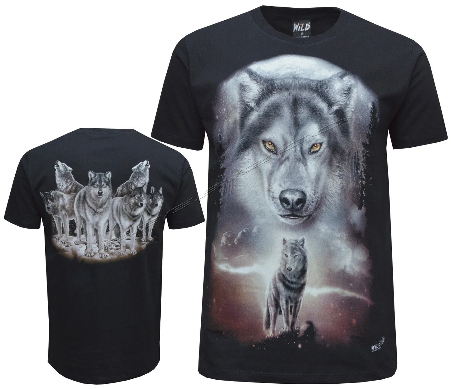 New Wolf Native American Indian Eagle Biker T Shirt, Front & Back Print M - 3XL Unisex T-shirt, Sweatshirt, Hoodie, Long Sleeve Tee - T-Shirt, Sweatshirt, Hoodie