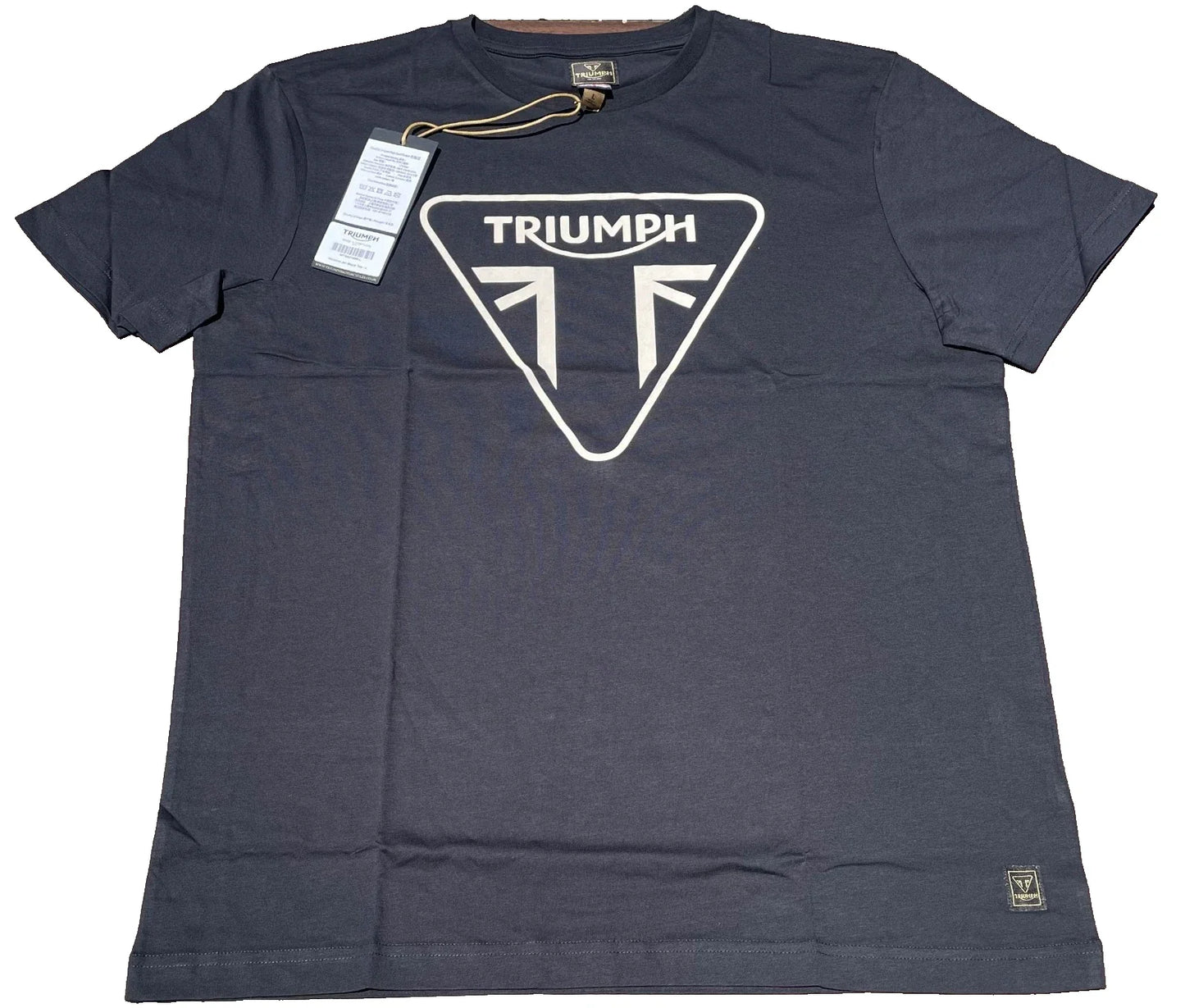 Triumph T-Shirt Mens Large Helston Jet Black Graphic Logo Cotton Short Sleeve Unisex T-shirt, Sweatshirt, Hoodie, Long Sleeve Tee - T-Shirt, Sweatshirt, Hoodie