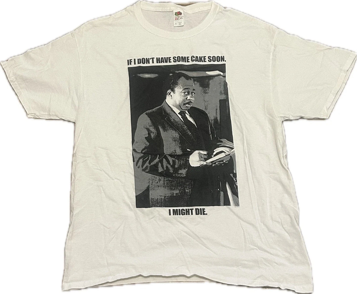 Vintage Y2K The Office Stanley Hudson Mens size Large T-shirt White Unisex T-shirt, Sweatshirt, Hoodie, Long Sleeve Tee - T-Shirt, Sweatshirt, Hoodie