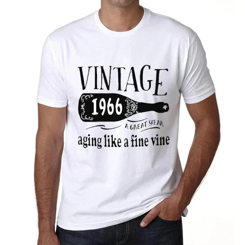 Heren Grafisch T-Shirt Rijpen als een goede wijn 1966  Aging Like A Fine Wine Unisex T-shirt, Sweatshirt, Hoodie, Long Sleeve Tee - T-Shirt, Sweatshirt, Hoodie