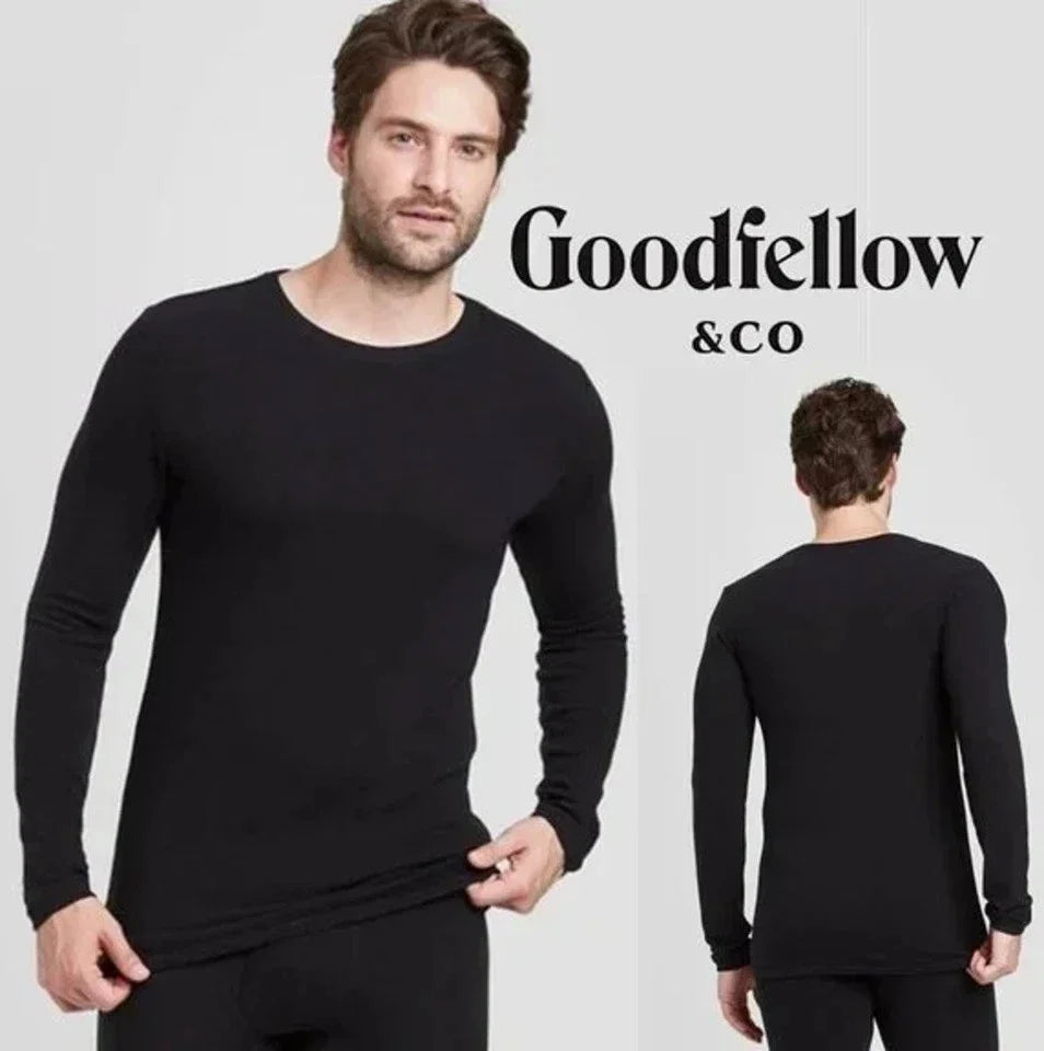 Goodfellow & Co Men's S 34/36 Black Premium Ultra Soft Thermal Long Sleeve Shirt Unisex T-shirt, Sweatshirt, Hoodie, Long Sleeve Tee - T-Shirt, Sweatshirt, Hoodie