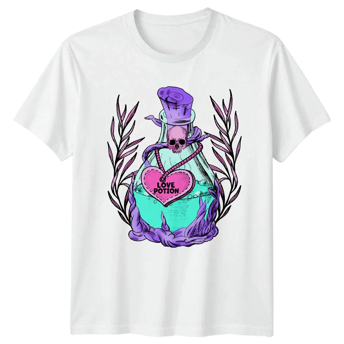 Love Potion T-Shirt Pastel Goth Valentine Valentines Day Gift For Him And Her Unisex T-shirt, Sweatshirt, Hoodie, Long Sleeve Tee - T-Shirt, Sweatshirt, Hoodie