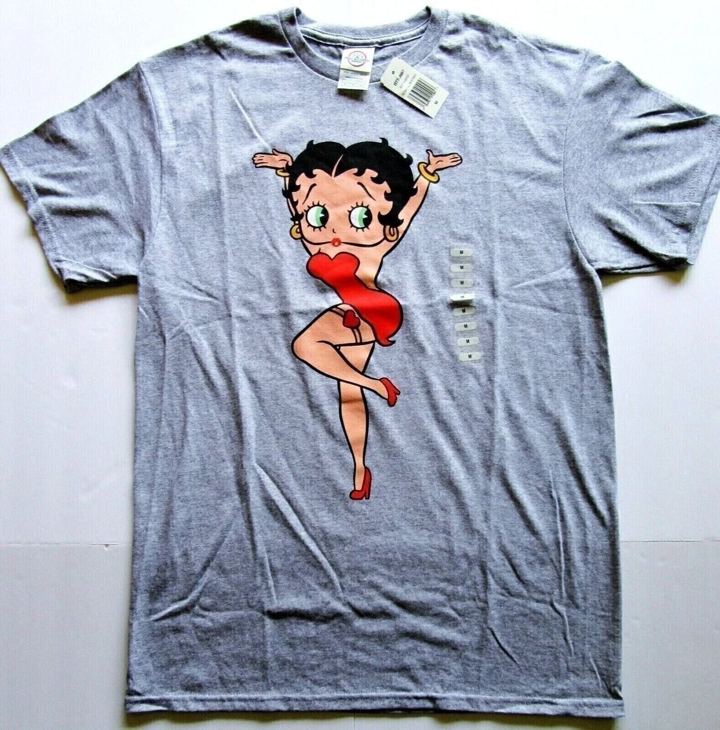 Betty Boop  ~ 1930's Cartoon ~ Medium Gray T-Shirt  ~ Size M ~ T Shirt Unisex T-shirt, Sweatshirt, Hoodie, Long Sleeve Tee - T-Shirt, Sweatshirt, Hoodie