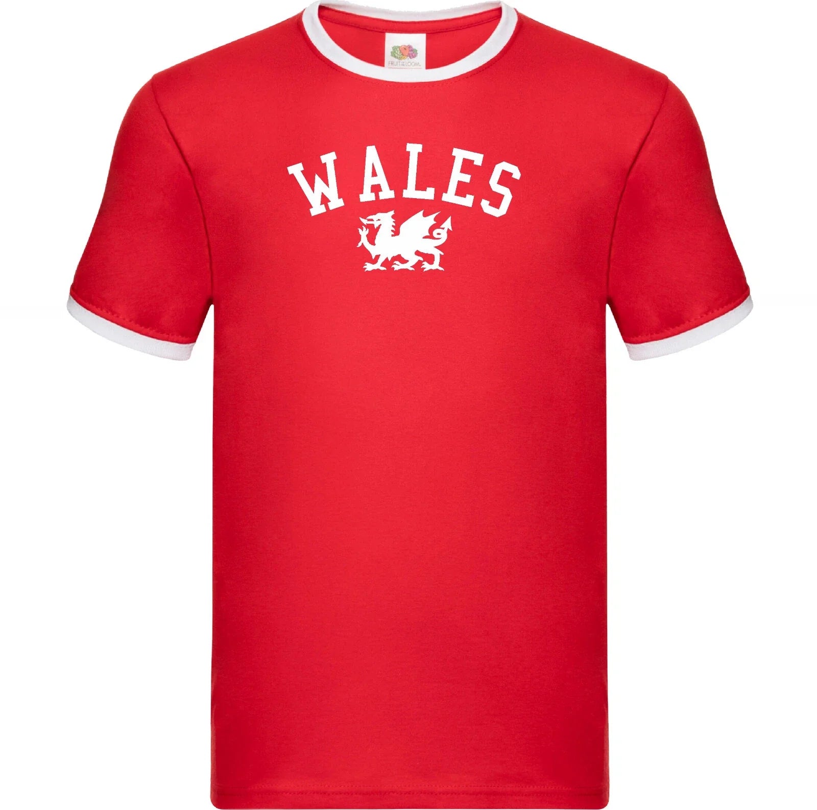 Wales Ringer T-Shirt - Retro Style, Souvenir, Welsh, S-XXL Unisex T-shirt, Sweatshirt, Hoodie, Long Sleeve Tee - T-Shirt, Sweatshirt, Hoodie