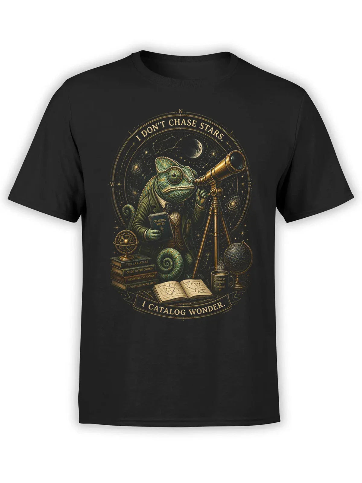 Catalog Wonder Chameleon Astronomer T-Shirt | Unisex Unisex T-shirt, Sweatshirt, Hoodie, Long Sleeve Tee - T-Shirt, Sweatshirt, Hoodie