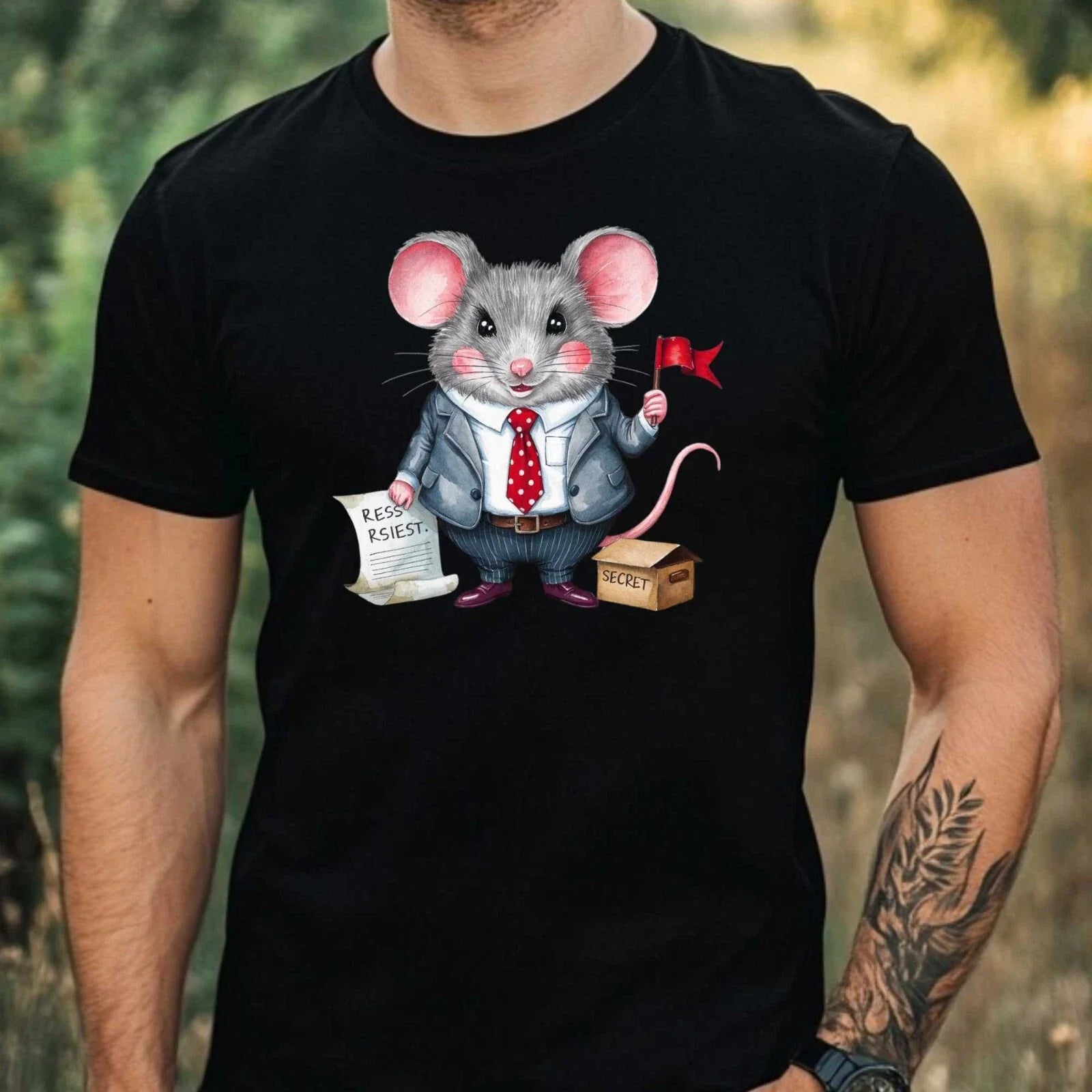 Mens Funny Mouse Print Cotton T-Shirt Size XS to 5XL Unisex T-shirt, Sweatshirt, Hoodie, Long Sleeve Tee - T-Shirt, Sweatshirt, Hoodie