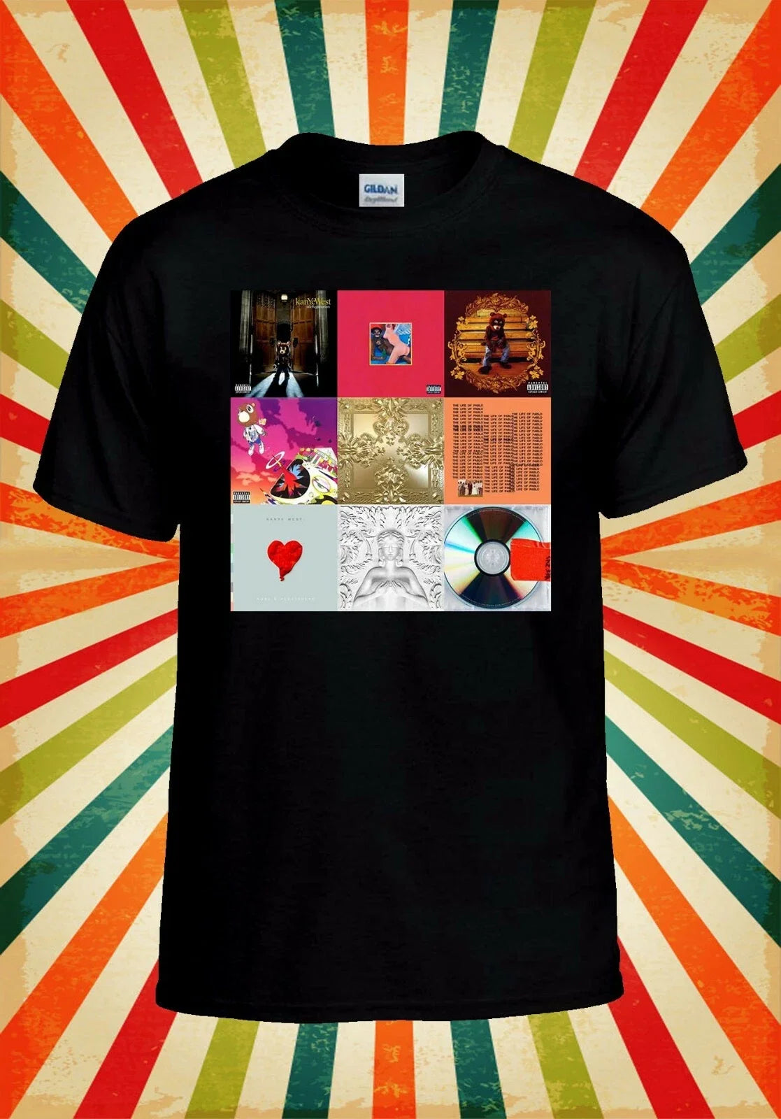 Kanye West Albums and Discography Men Women Vest Tank Top Unisex T Shirt 2761 Unisex T-shirt, Sweatshirt, Hoodie, Long Sleeve Tee - T-Shirt, Sweatshirt, Hoodie