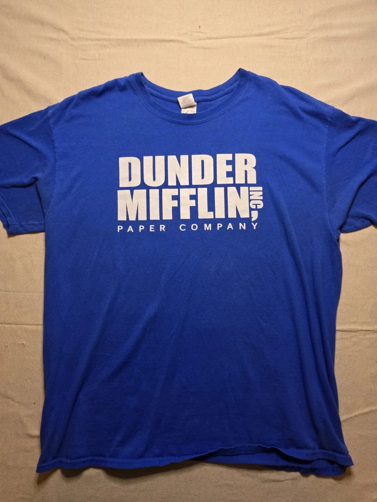 Dunder Mifflin Paper Company The Office Mens XL Blue Graphic T Shirt Tee Unisex T-shirt, Sweatshirt, Hoodie, Long Sleeve Tee - T-Shirt, Sweatshirt, Hoodie