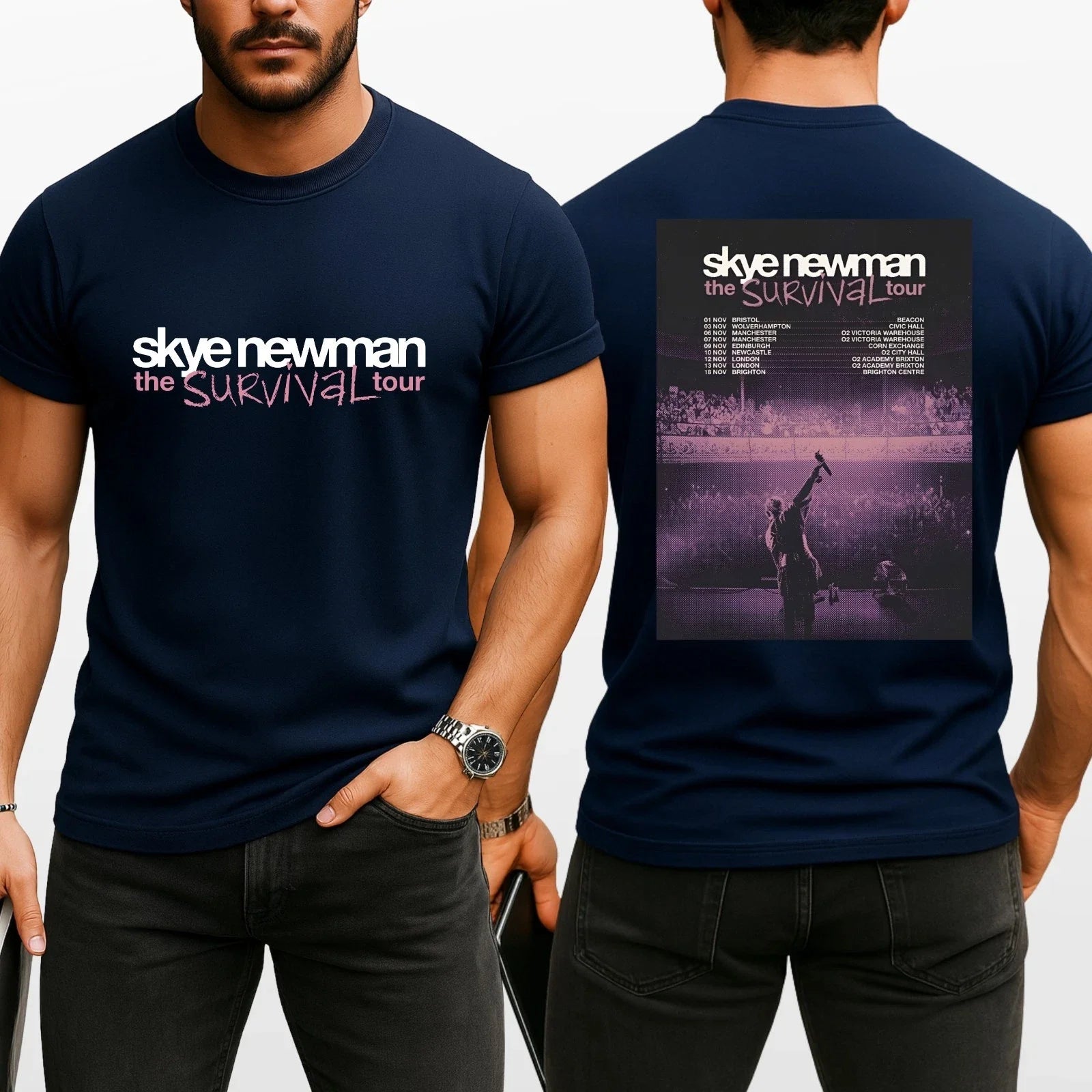Skye Newman Survival Tour 2026 UK T Shirt Pop Music Concert Unisex Tee Unisex T-shirt, Sweatshirt, Hoodie, Long Sleeve Tee - T-Shirt, Sweatshirt, Hoodie