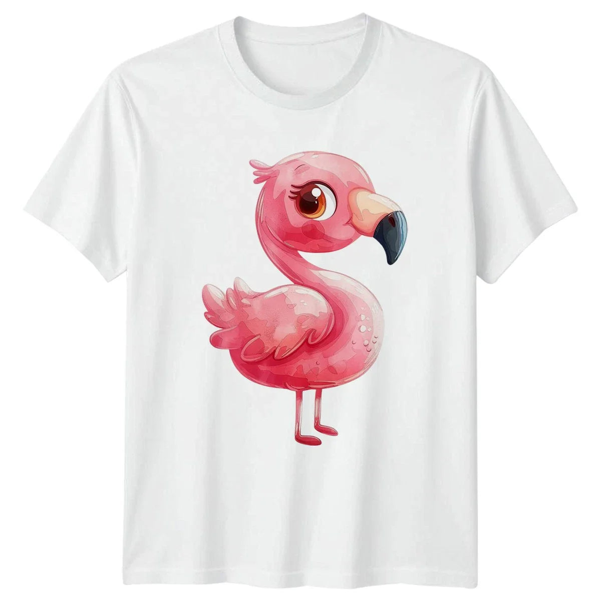 Kawaii Flamingo T-Shirt Womens Tropical Bird Summer Gift For Her Unisex T-shirt, Sweatshirt, Hoodie, Long Sleeve Tee - T-Shirt, Sweatshirt, Hoodie