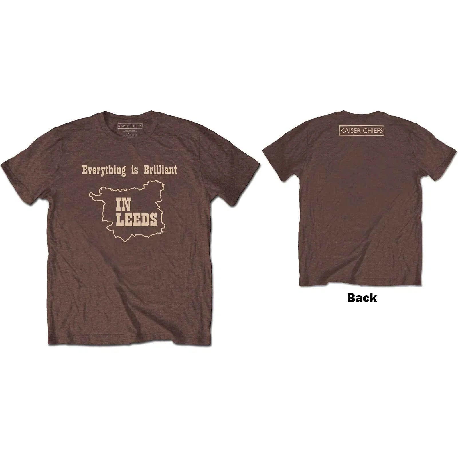 Kaiser Chiefs Unisex T-Shirt: Everything Is Brilliant (Back Print) Unisex T-shirt, Sweatshirt, Hoodie, Long Sleeve Tee - T-Shirt, Sweatshirt, Hoodie