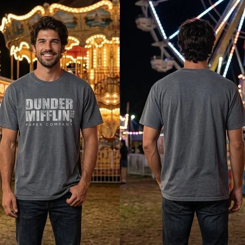 The Office Dunder Mifflin Shirt Mens M Gray Distressed Paper Company Tee 40 Unisex T-shirt, Sweatshirt, Hoodie, Long Sleeve Tee - T-Shirt, Sweatshirt, Hoodie
