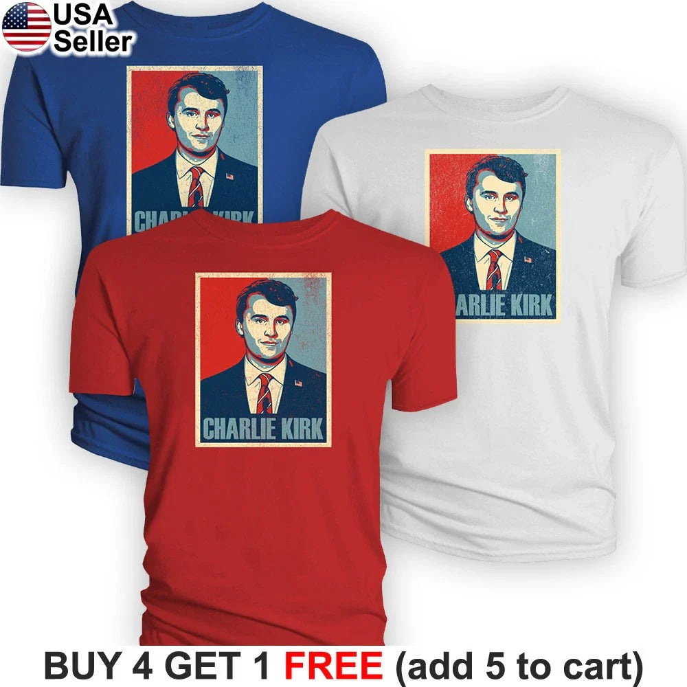 Charlie Kirk T-Shirt Pop Art Style Patriotic Freedom Patriot Political BCC01 Unisex T-shirt, Sweatshirt, Hoodie, Long Sleeve Tee - T-Shirt, Sweatshirt, Hoodie