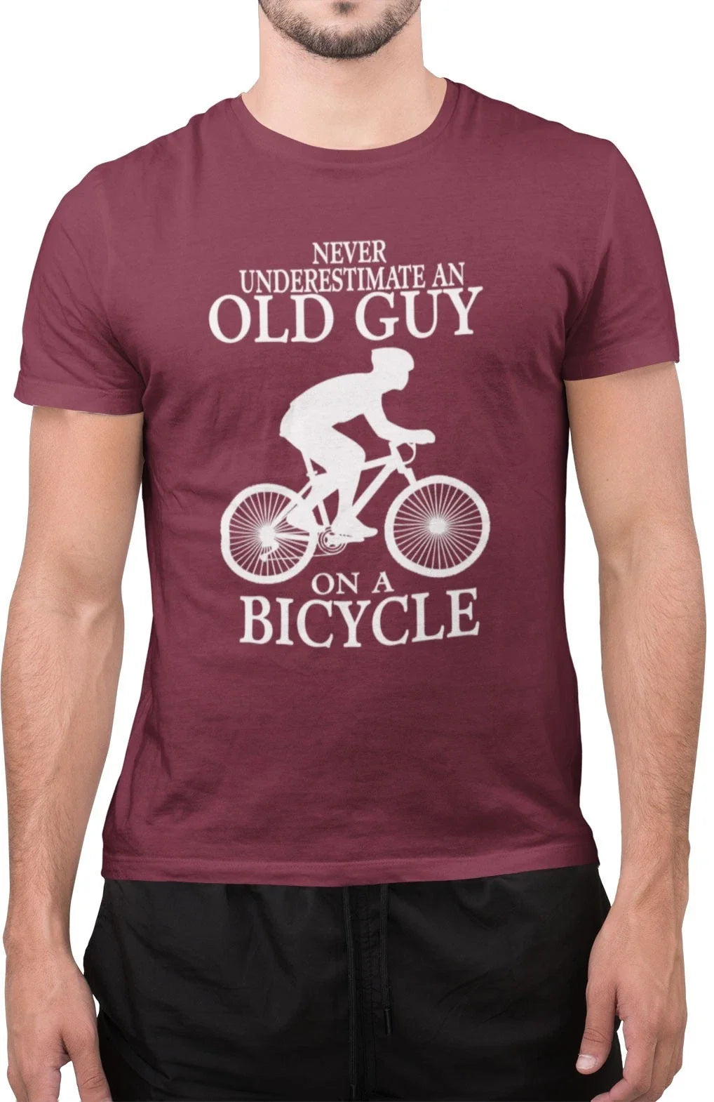 Funny Never Understimate an Old Guy On A Bicycle Sarcastic T-Shirt Unisex T-shirt, Sweatshirt, Hoodie, Long Sleeve Tee - T-Shirt, Sweatshirt, Hoodie