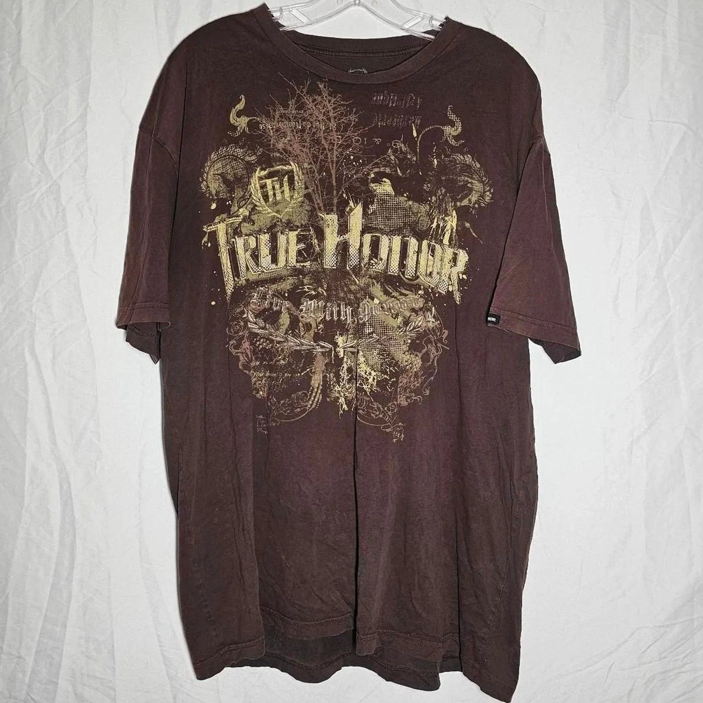 emo grunge gothic y2k true honor brown tshirt Unisex T-shirt, Sweatshirt, Hoodie, Long Sleeve Tee - T-Shirt, Sweatshirt, Hoodie