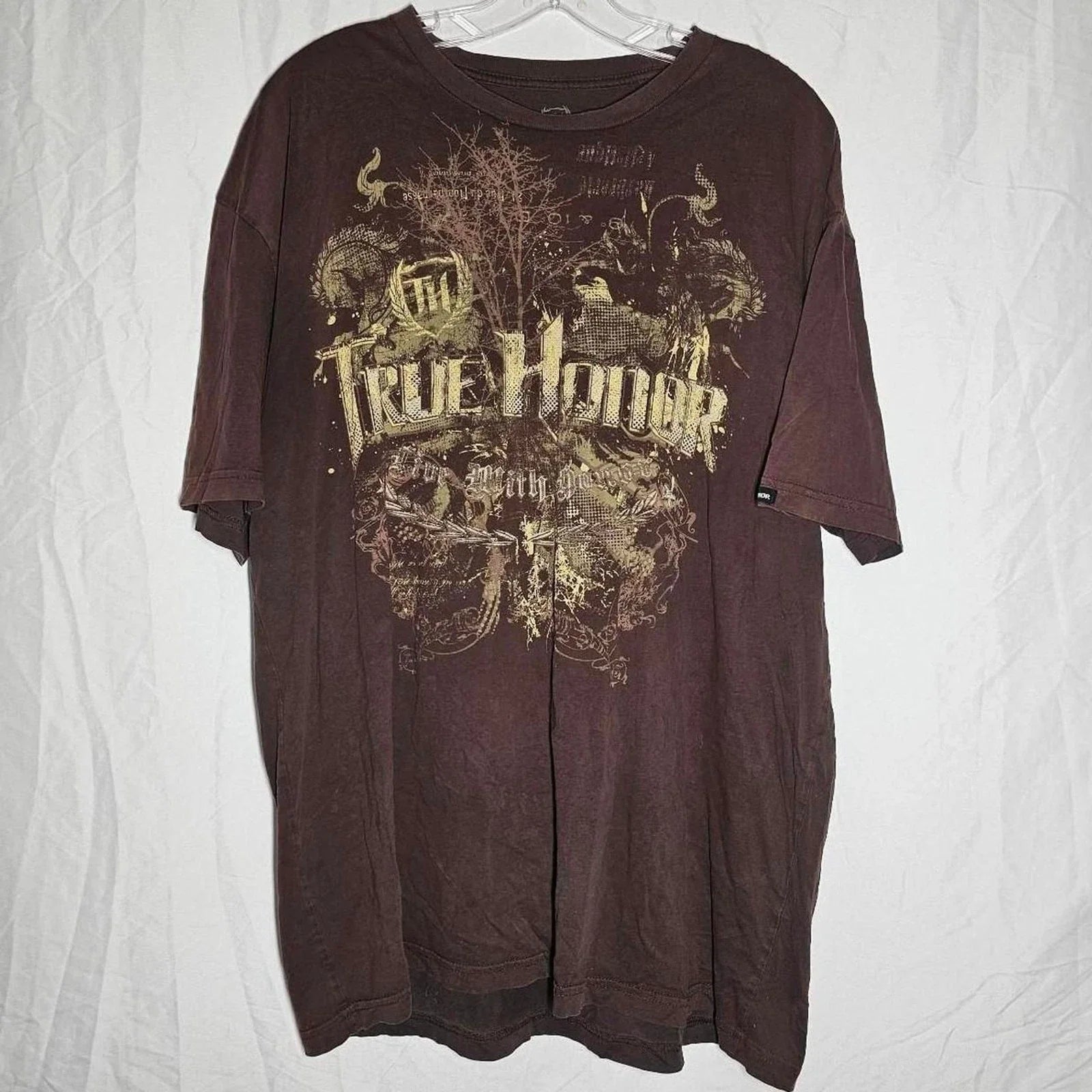 emo grunge gothic y2k true honor brown tshirt Unisex T-shirt, Sweatshirt, Hoodie, Long Sleeve Tee - T-Shirt, Sweatshirt, Hoodie