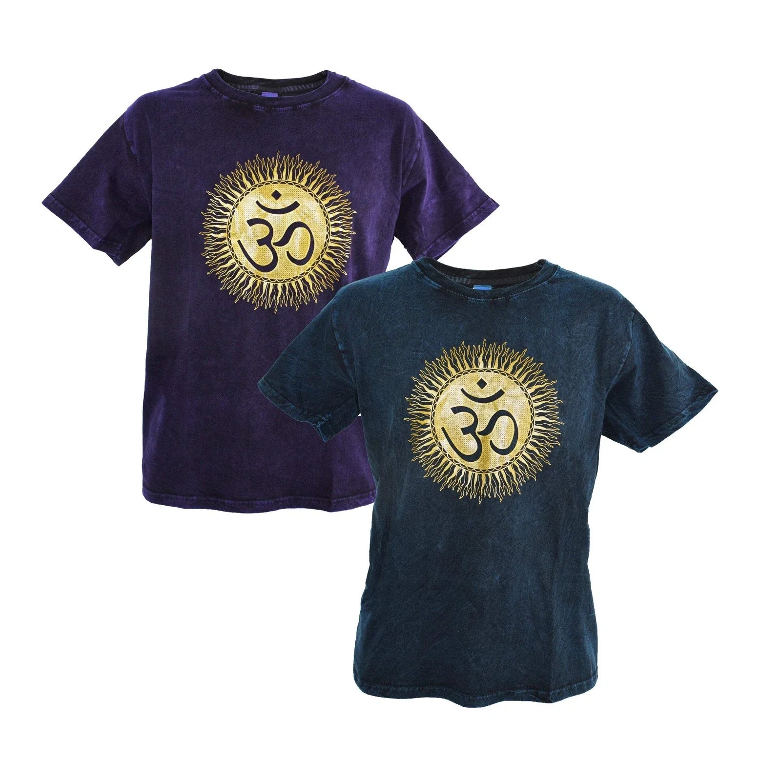 Sunburst T-Shirt Om Fair Trade Ethnic 40" - 50" M - 3XL Hippy Boho Hippie Ethnic Unisex T-shirt, Sweatshirt, Hoodie, Long Sleeve Tee - T-Shirt, Sweatshirt, Hoodie