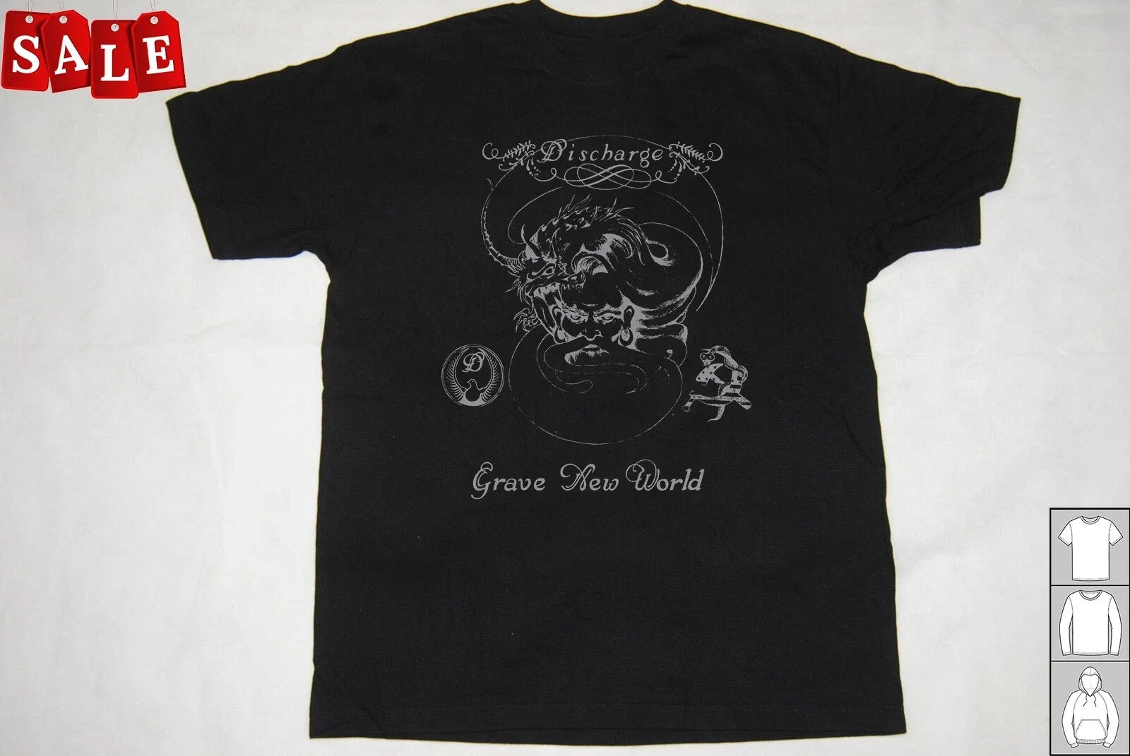 Discharge Grave New World Black T-SHirt Unisex Full Size TH1294 Unisex T-shirt, Sweatshirt, Hoodie, Long Sleeve Tee - T-Shirt, Sweatshirt, Hoodie