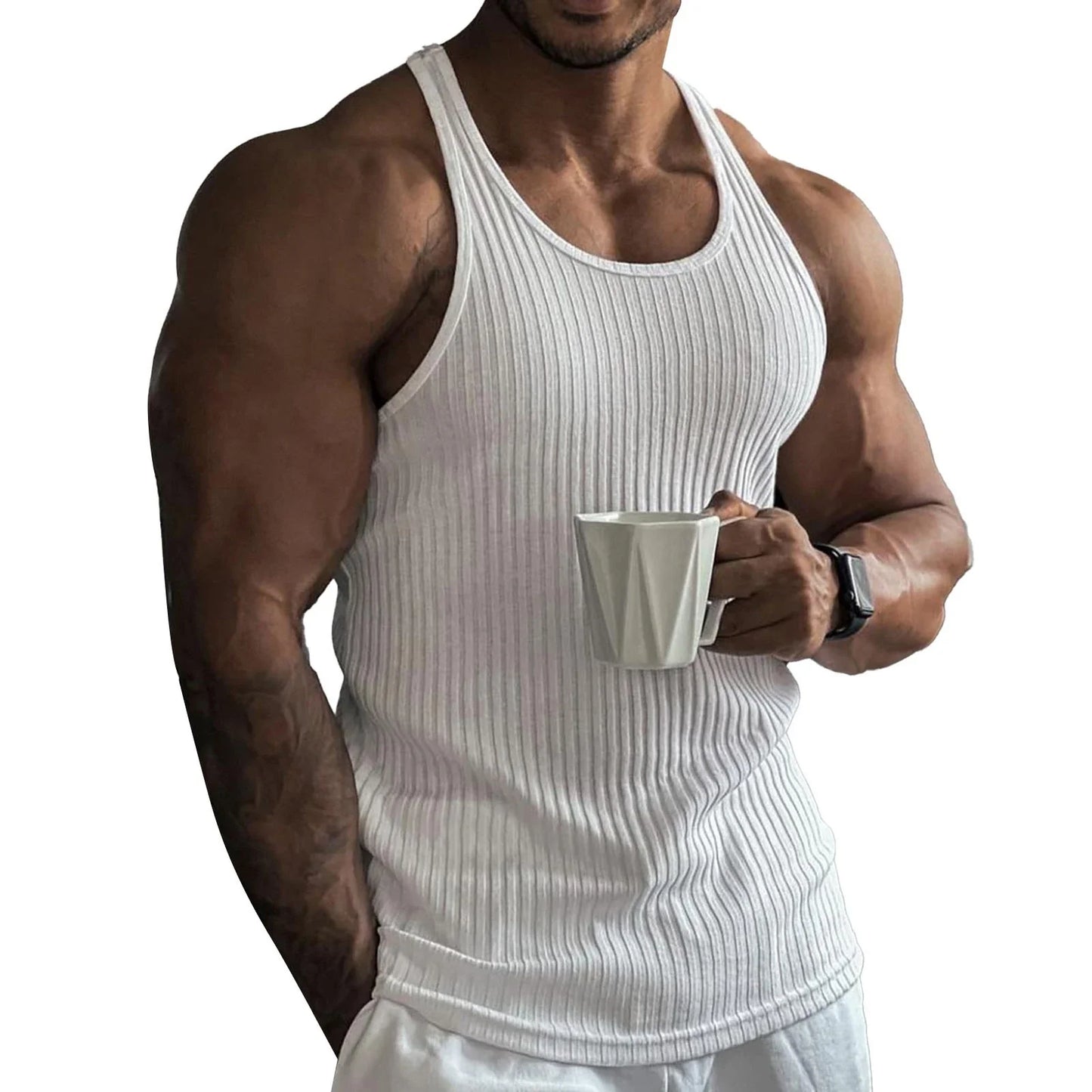 Men Sleeveless Shirt Slimming Fit Top For Gym And Daily Wear Trending Unisex T-shirt, Sweatshirt, Hoodie, Long Sleeve Tee - T-Shirt, Sweatshirt, Hoodie