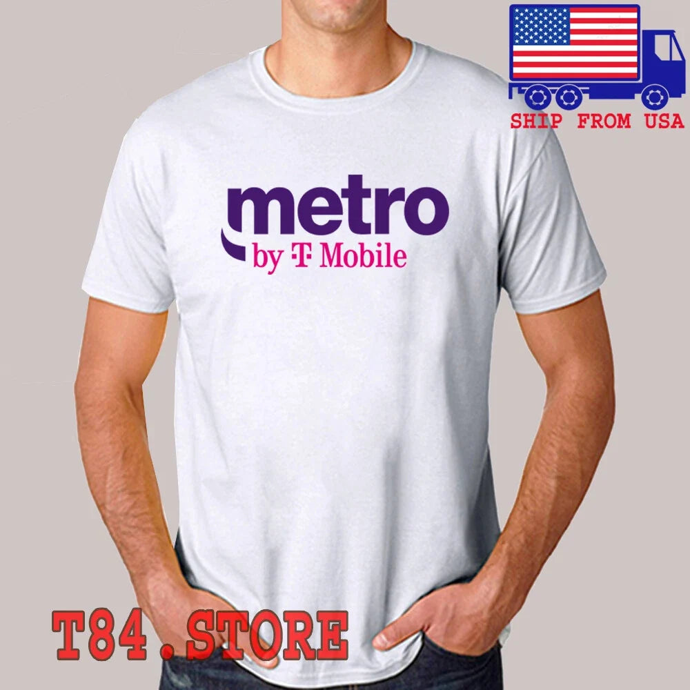 Metro by T mobile Men's White Size S to 5XL Unisex T-shirt, Sweatshirt, Hoodie, Long Sleeve Tee - T-Shirt, Sweatshirt, Hoodie