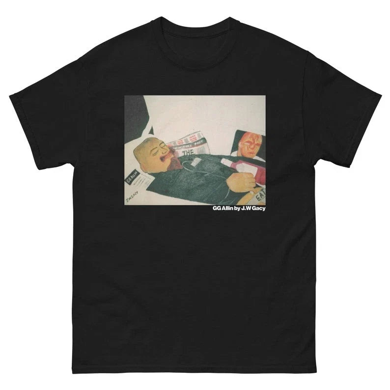 G.G Allin by J.W Gacy T-Shirt Punk, Serial Killer, Crime, Hardcore Music, Unisex T-shirt, Sweatshirt, Hoodie, Long Sleeve Tee - T-Shirt, Sweatshirt, Hoodie