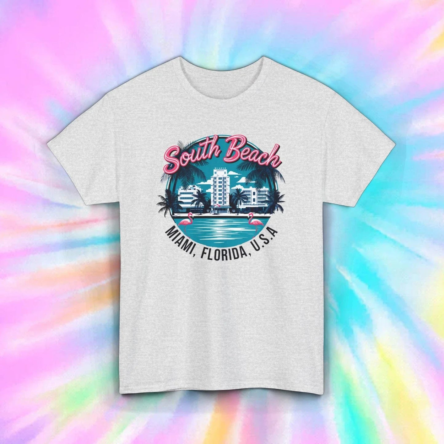 South Beach Miami T-Shirt | Florida Coastal Graphic Tee | Beachwear Souvenir Unisex T-shirt, Sweatshirt, Hoodie, Long Sleeve Tee - T-Shirt, Sweatshirt, Hoodie