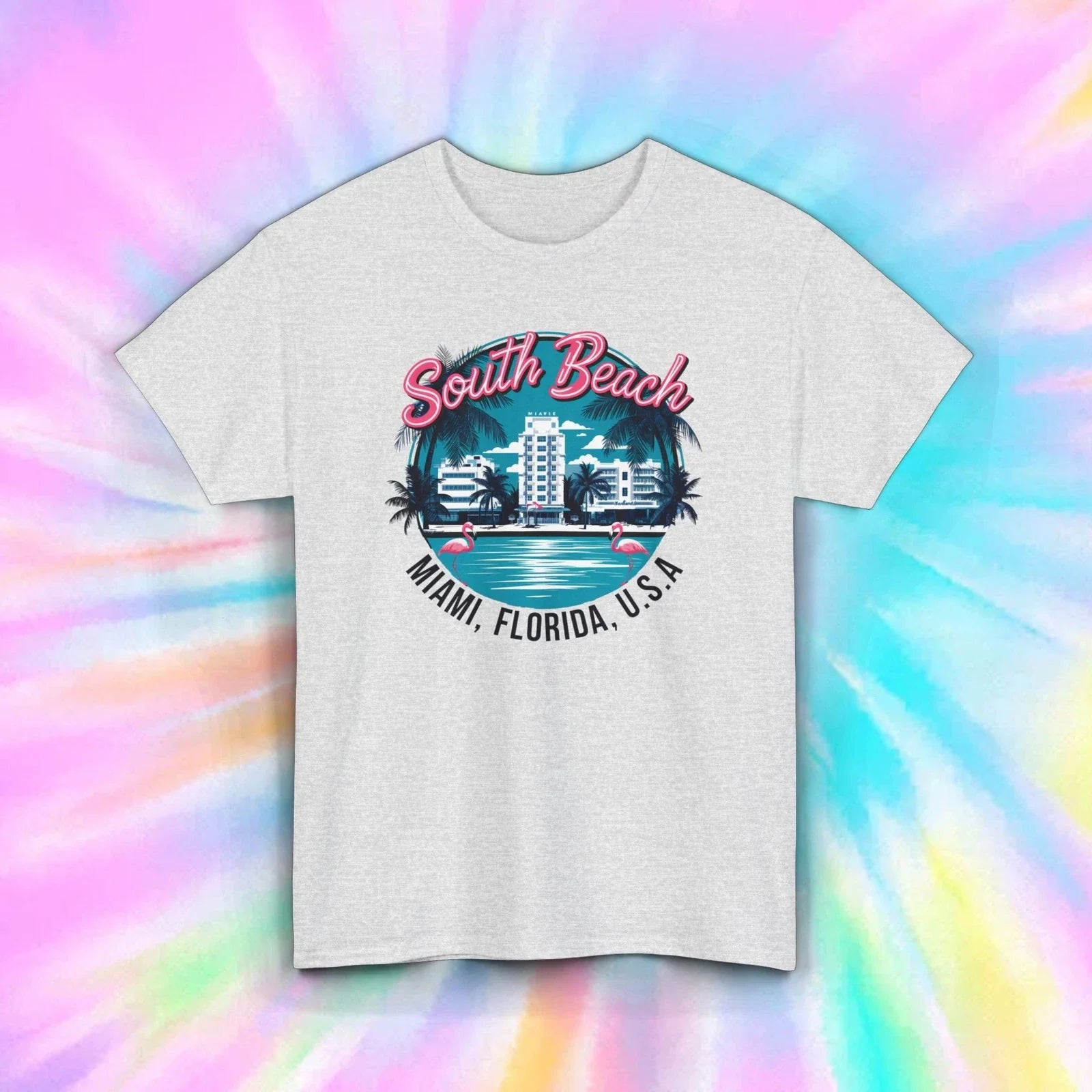 South Beach Miami T-Shirt | Florida Coastal Graphic Tee | Beachwear Souvenir Unisex T-shirt, Sweatshirt, Hoodie, Long Sleeve Tee - T-Shirt, Sweatshirt, Hoodie