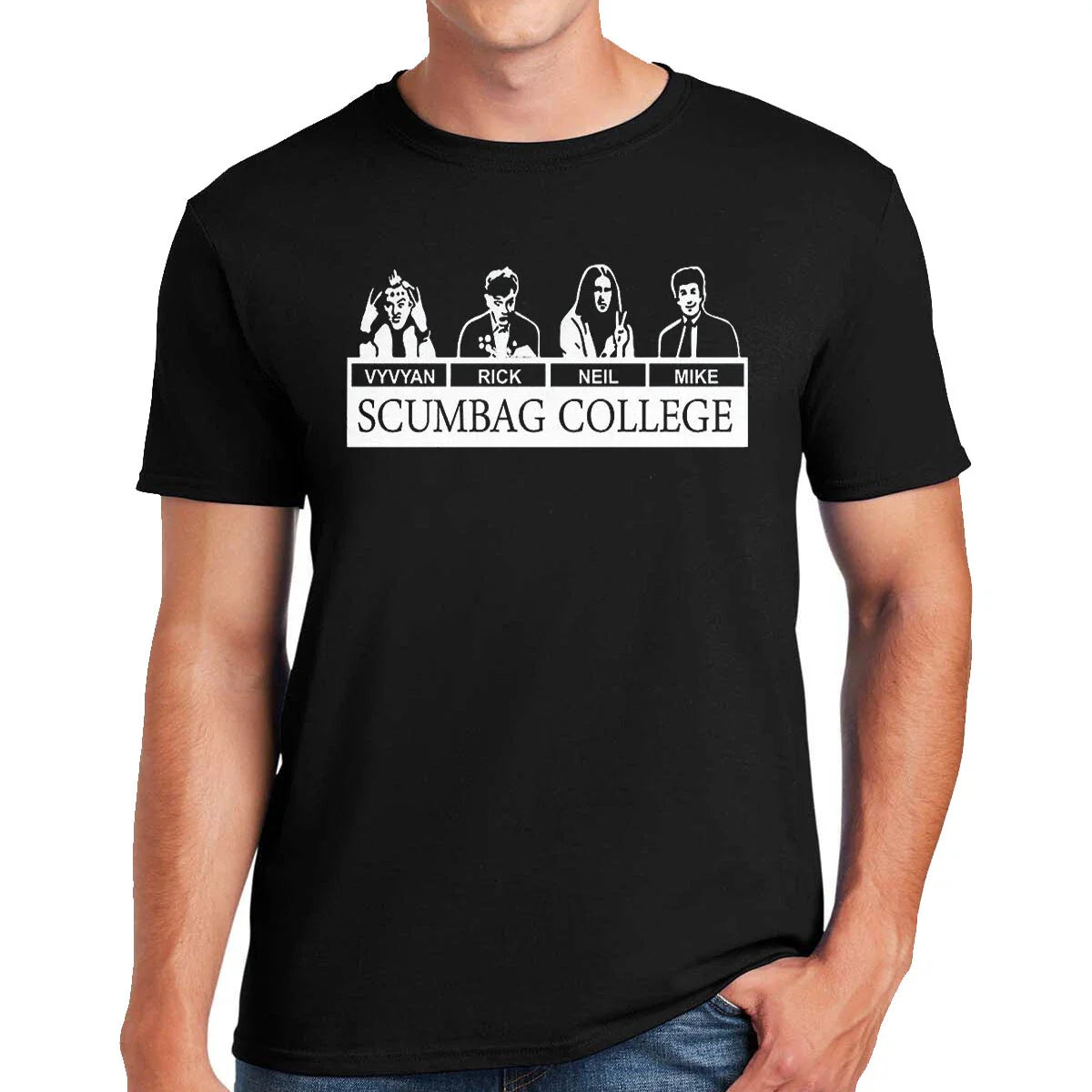 New Scumbag College T-Shirt Mens Funny Retro Joke Rude Novelty Gift Top Tee Unisex T-shirt, Sweatshirt, Hoodie, Long Sleeve Tee - T-Shirt, Sweatshirt, Hoodie
