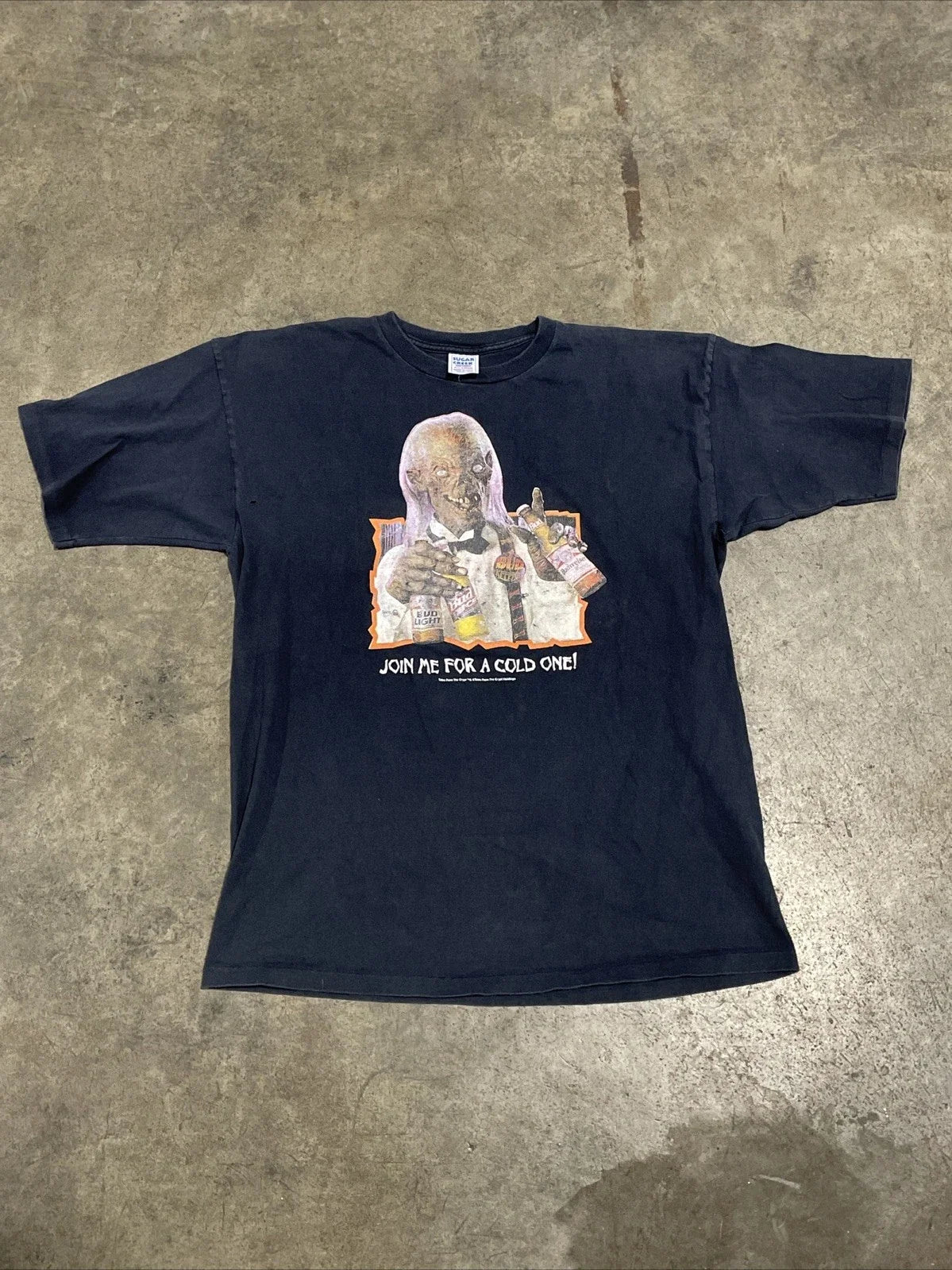 Vintage Tales From The Crypt Bud Light Horror T Shirt XL Made In USA Unisex T-shirt, Sweatshirt, Hoodie, Long Sleeve Tee - T-Shirt, Sweatshirt, Hoodie