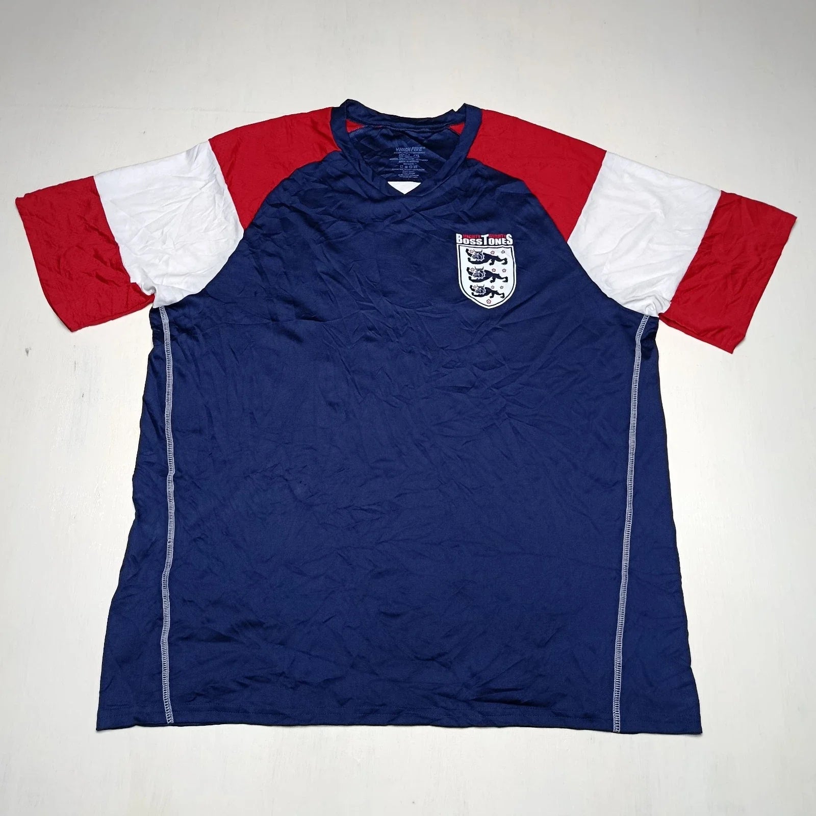 Vintage The Mighty Mighty Bosstones Soccer Jersey High Five 2XL Blue Red 18 Ska Unisex T-shirt, Sweatshirt, Hoodie, Long Sleeve Tee - T-Shirt, Sweatshirt, Hoodie