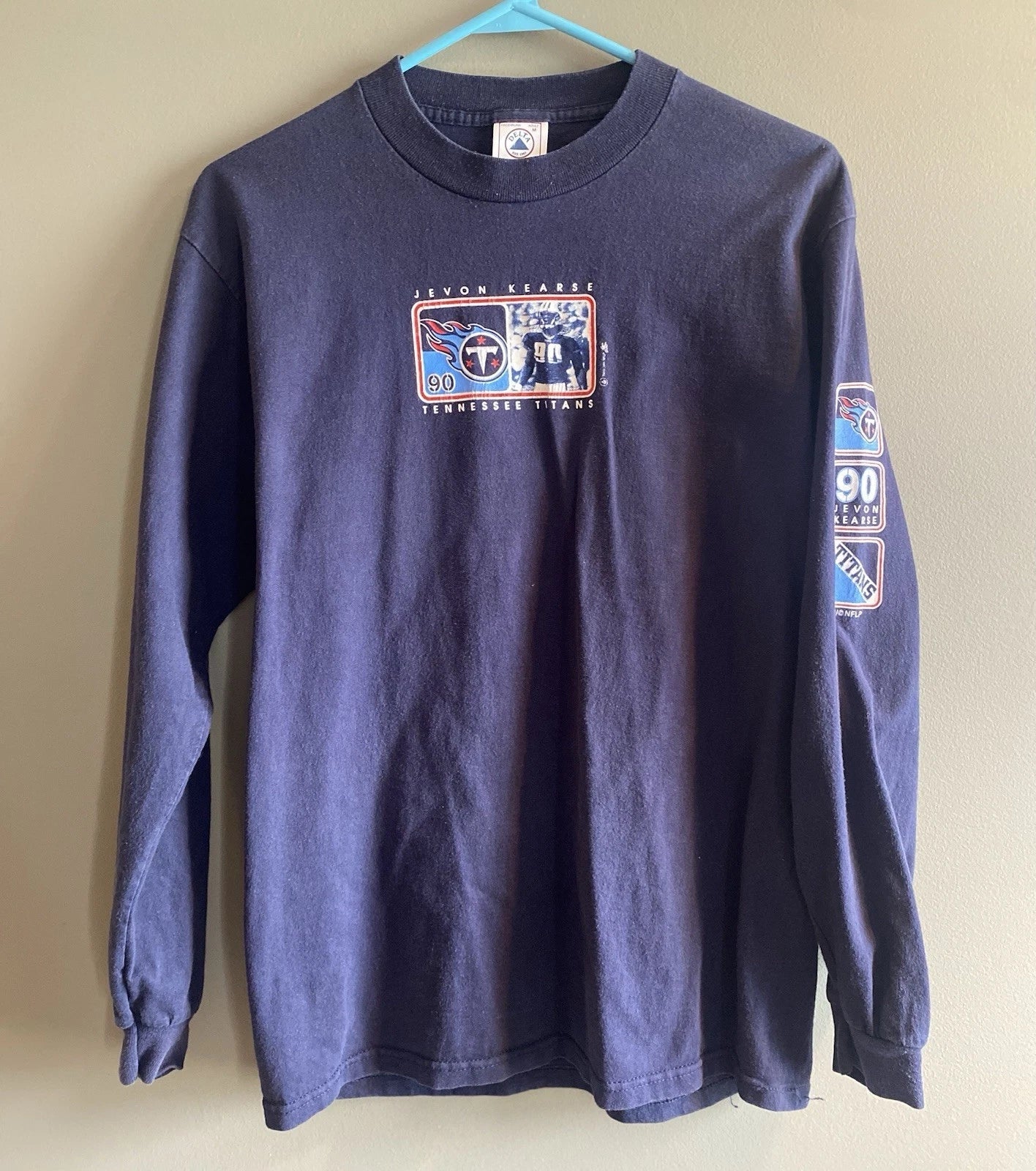 Vintage Y2K Tennessee Titans Javon Kearse Long Sleeve T-Shirt Size Medium Unisex T-shirt, Sweatshirt, Hoodie, Long Sleeve Tee - T-Shirt, Sweatshirt, Hoodie