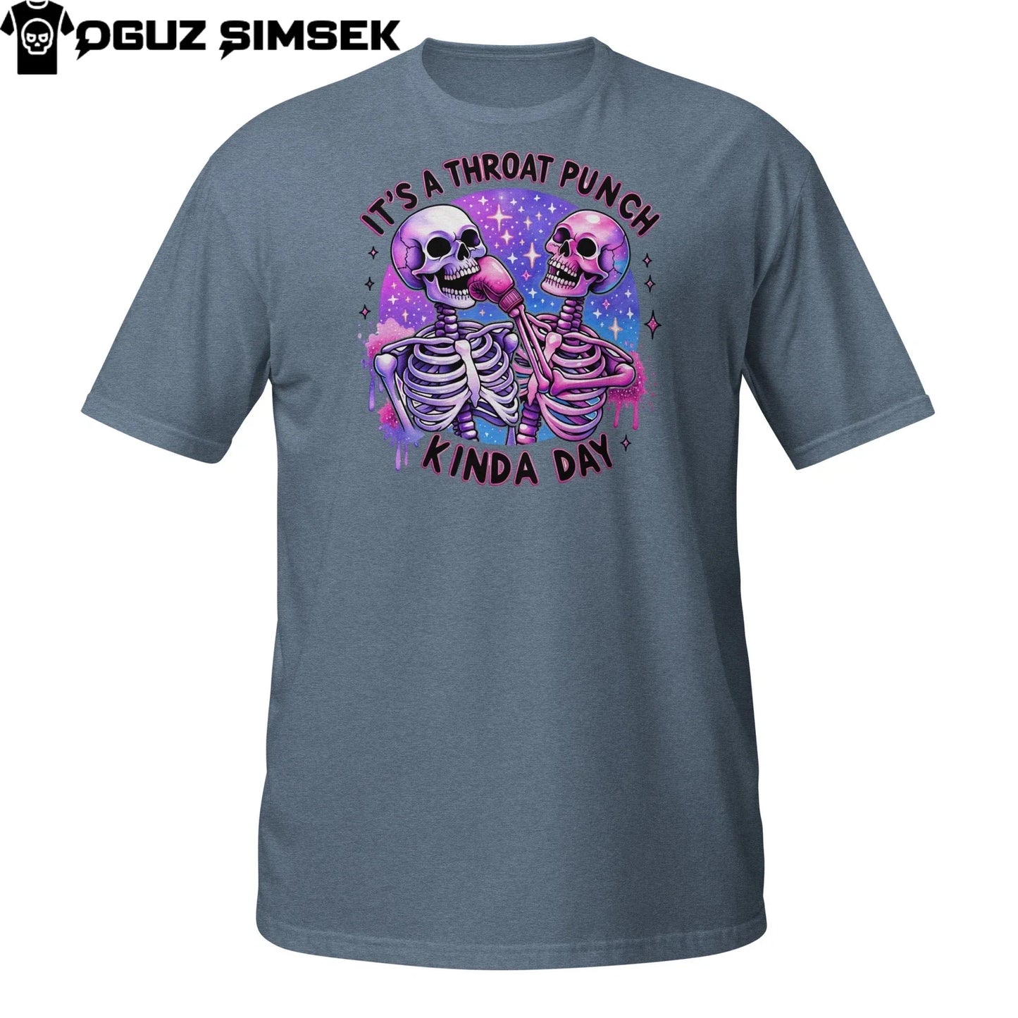 Throat Punch Skeleton T-Shirt | Funny Skeleton Fight | Sarcastic Halloween Tee Unisex T-shirt, Sweatshirt, Hoodie, Long Sleeve Tee - T-Shirt, Sweatshirt, Hoodie