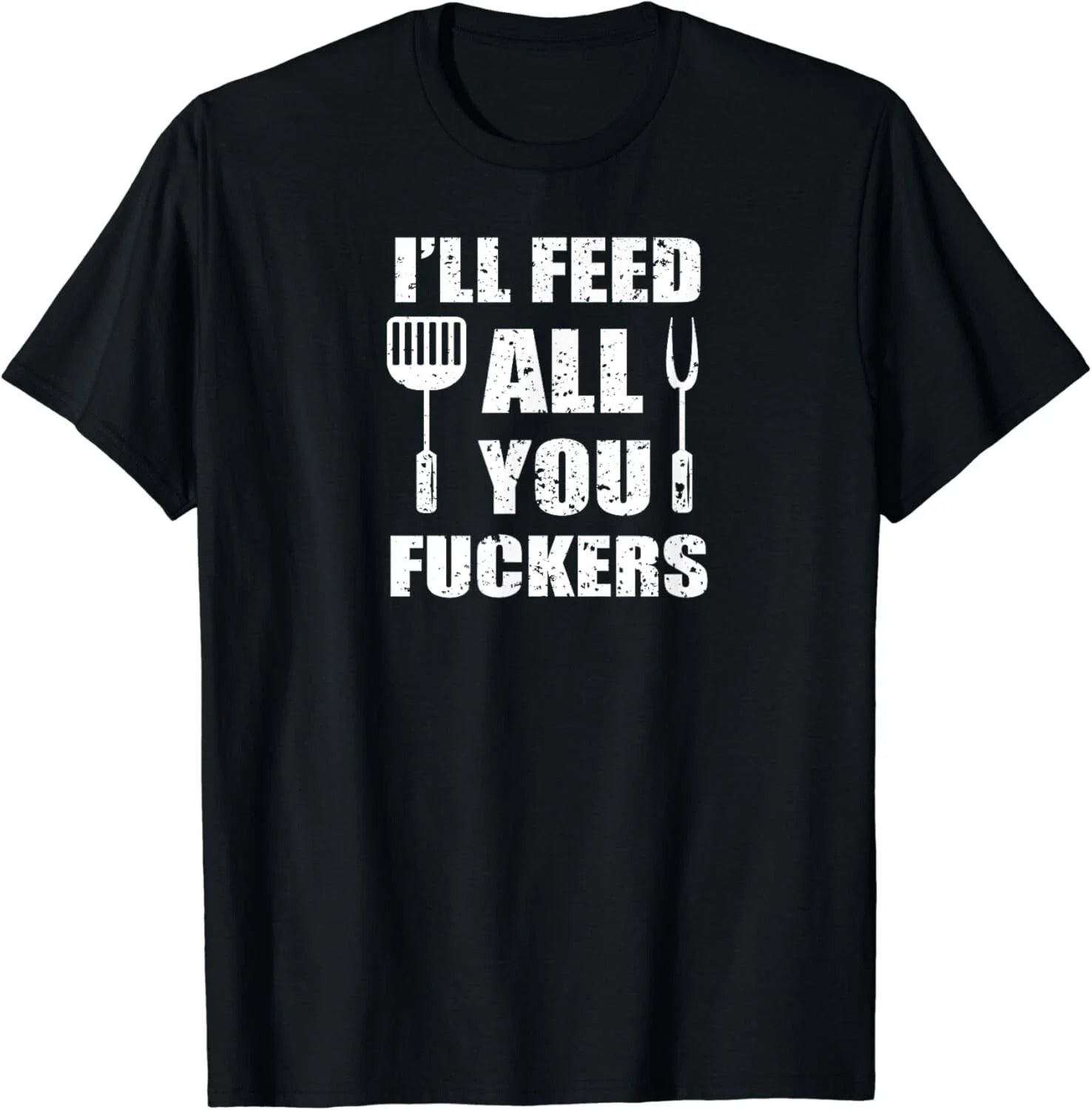 BBQ Dad Joke I'll Feed All You Fu.... Barbecue Cookout Chef Gift Unisex T-Shirt Unisex T-shirt, Sweatshirt, Hoodie, Long Sleeve Tee - T-Shirt, Sweatshirt, Hoodie
