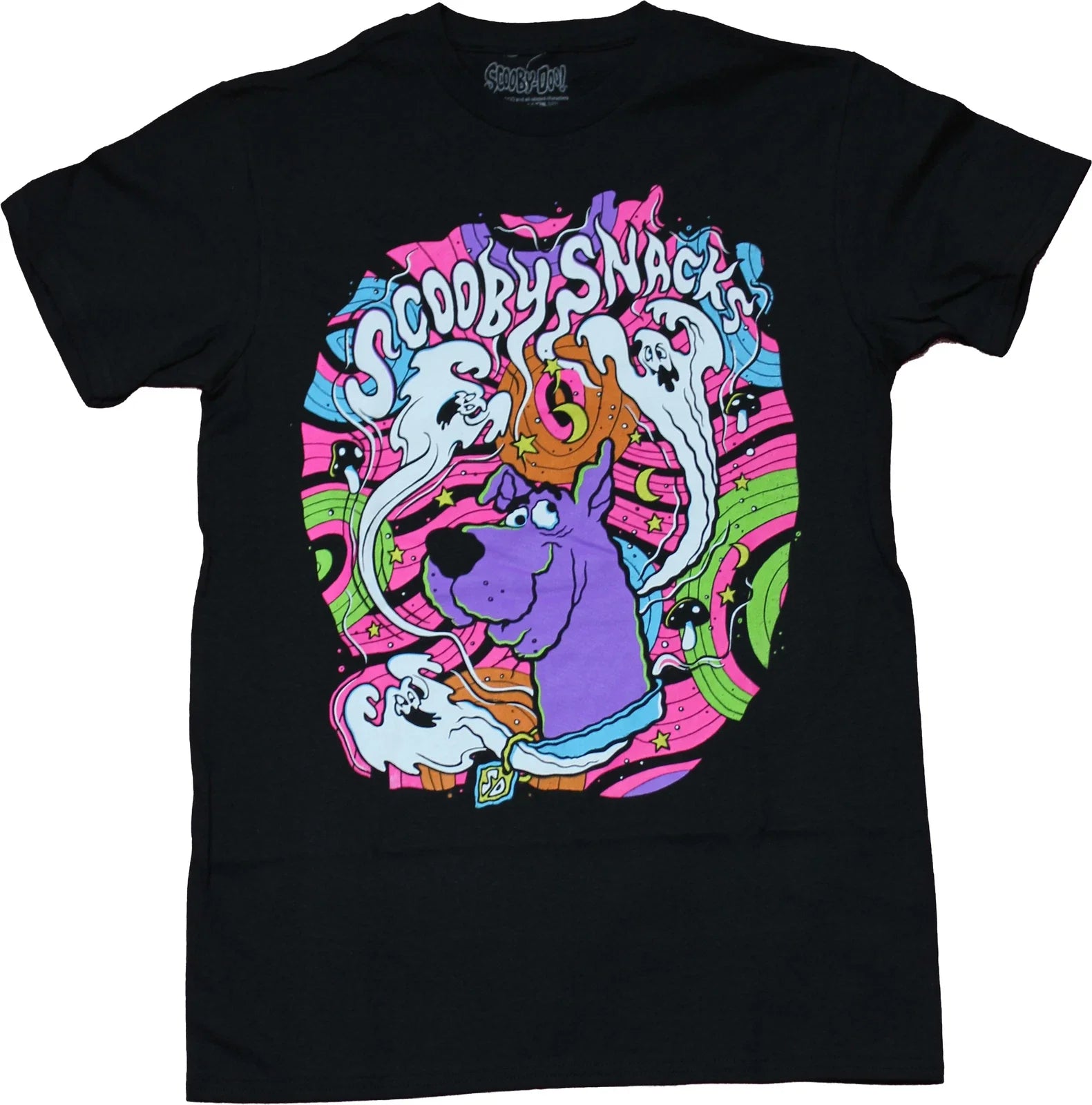 Scooby Doo New Adult T-Shirt - Scooby Snacks Trippy Head Shot Image Unisex T-shirt, Sweatshirt, Hoodie, Long Sleeve Tee - T-Shirt, Sweatshirt, Hoodie