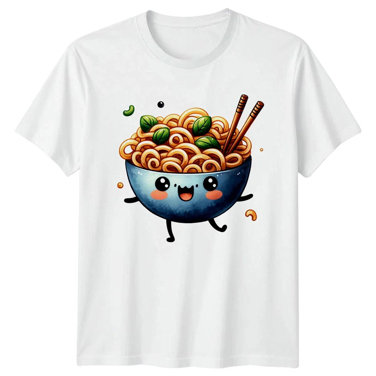 Happy Noodle Bowl T-Shirt Kawaii Foodie Noodles Birthday Gift For Him And Her Unisex T-shirt, Sweatshirt, Hoodie, Long Sleeve Tee - T-Shirt, Sweatshirt, Hoodie