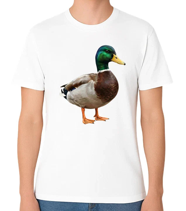Mallard Duck T-Shirt Wildlife Bird Illustration Nature Art Unisex Tee Unisex T-shirt, Sweatshirt, Hoodie, Long Sleeve Tee - T-Shirt, Sweatshirt, Hoodie