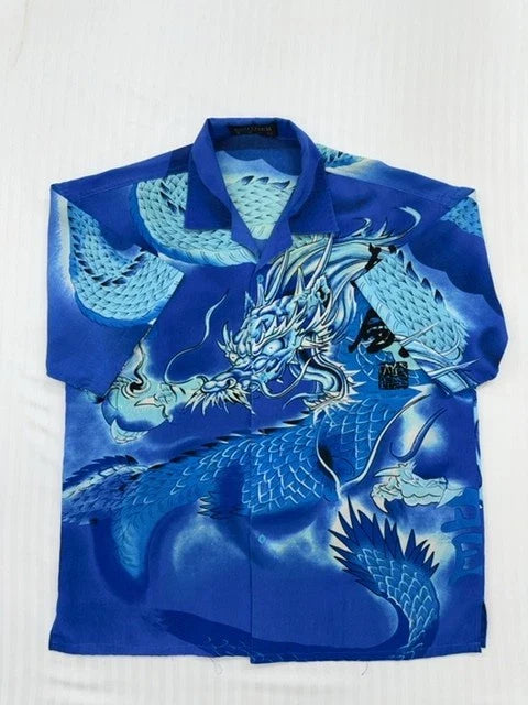 Brother Men's Blue Gothic Y2K Dragon Graphic Shirt Size L Vintage Unisex T-shirt, Sweatshirt, Hoodie, Long Sleeve Tee - T-Shirt, Sweatshirt, Hoodie