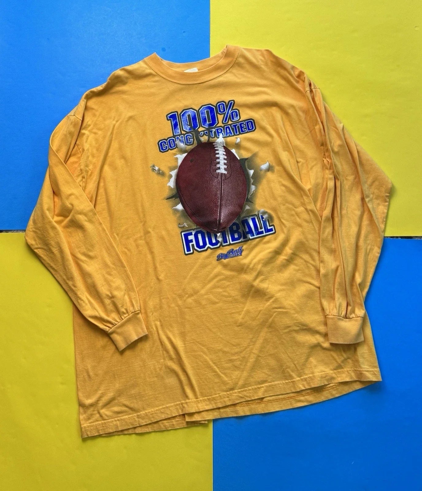 Vintage 90s Big Ball Sports Football Graphic Shirt Men 4XL 100% Concentrated Unisex T-shirt, Sweatshirt, Hoodie, Long Sleeve Tee - T-Shirt, Sweatshirt, Hoodie