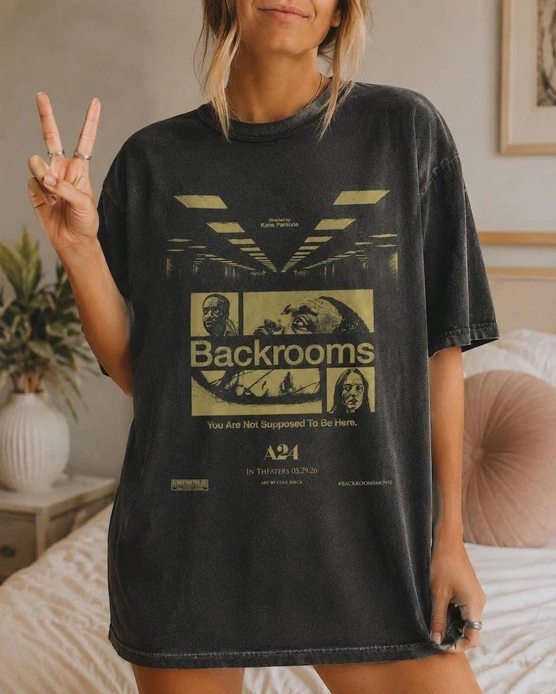 Backrooms Movie Shirt Horror Movie Shirt Unisex T-shirt, Sweatshirt, Hoodie, Long Sleeve Tee - T-Shirt, Sweatshirt, Hoodie